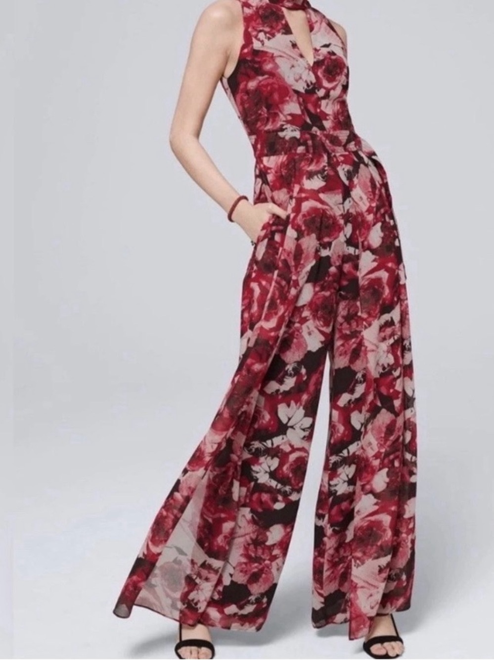WHBM Floral Jumpsuit Size 6 NWT